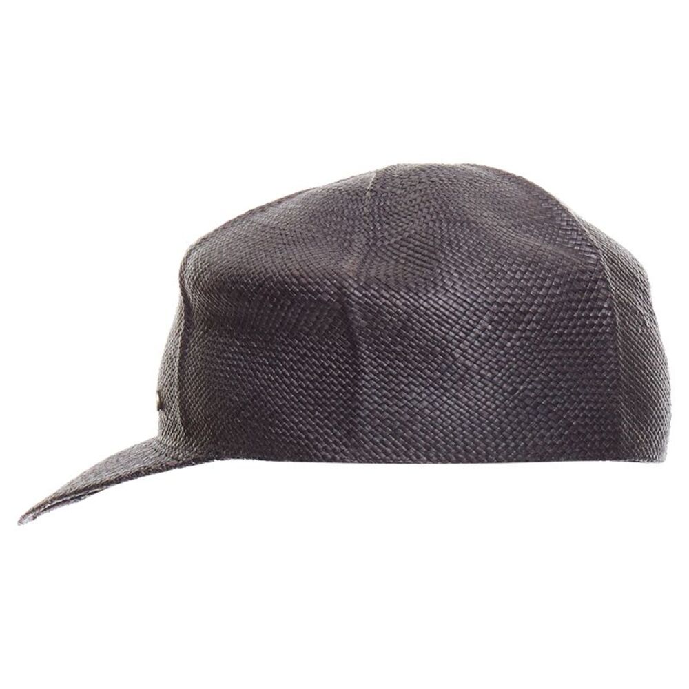 Hermes Riley Panama Straw Silver Logo Cotton Lined Cap Hat - Picture 6 of 6